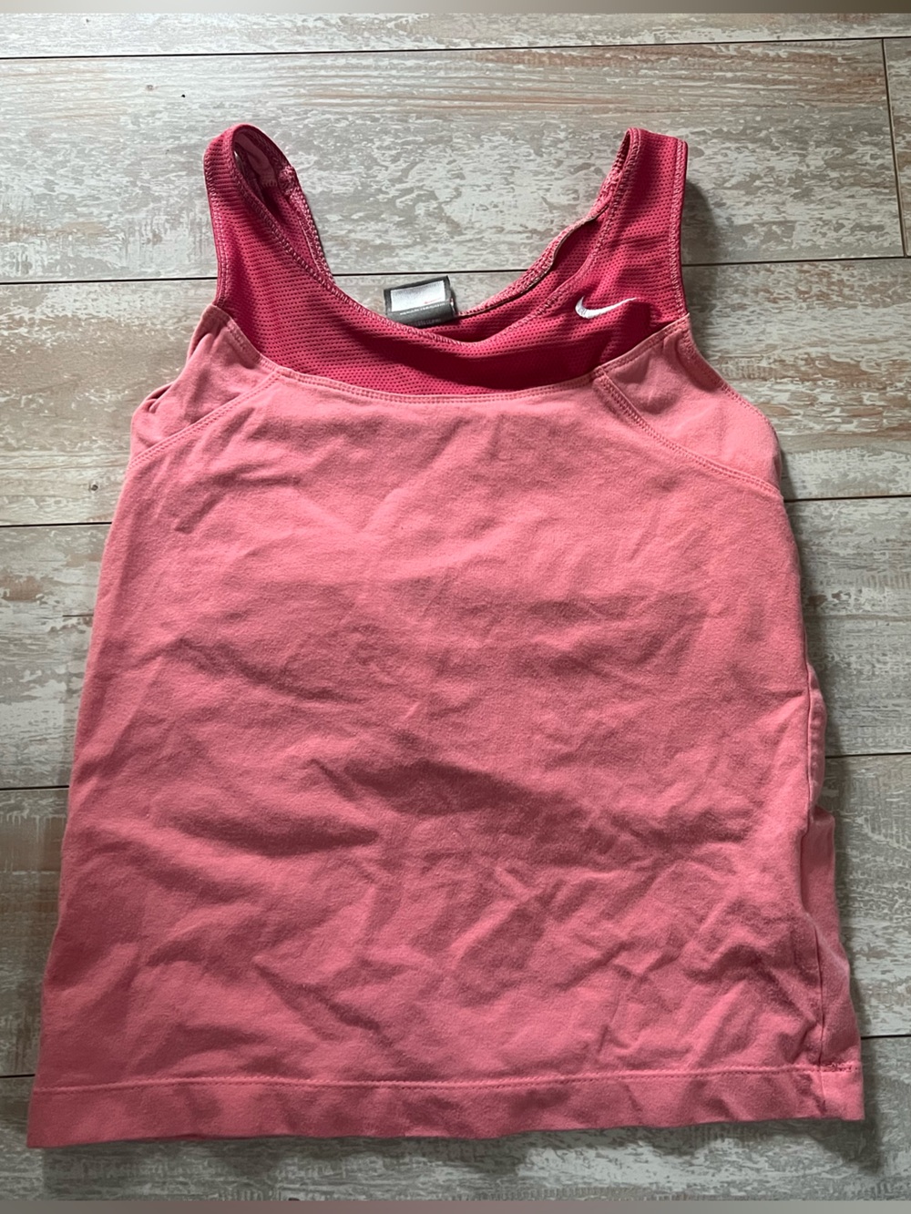 Vintage Grey Tag Nike Coral Pink Athletic Layered Tank